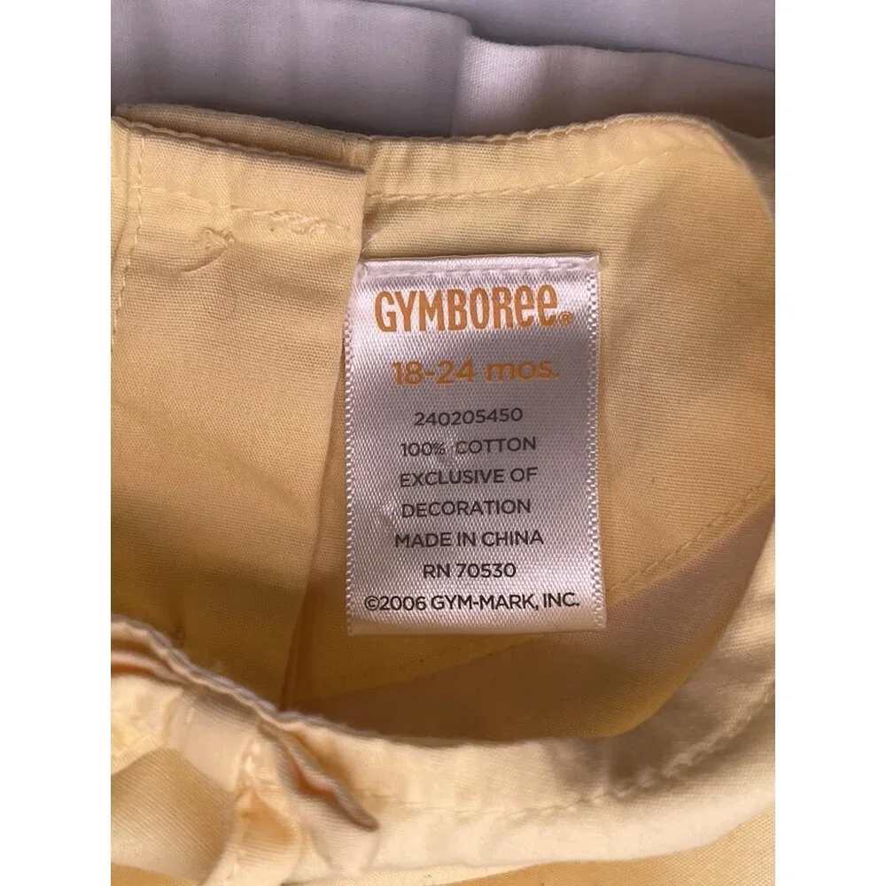 Vintage Gymboree Dress Girls Size 18-24 Months Yellow Smocked Embroidered Lemons